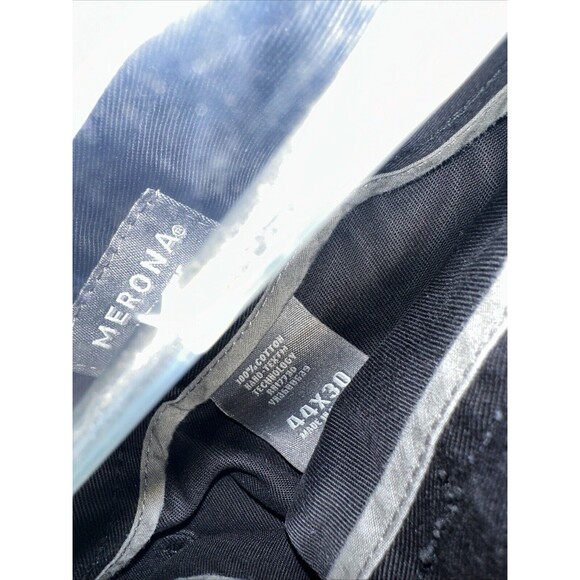 Merona Ultimate Black Pants Mens 44X30 Classic Fit Stain Resistant - Picture 7 of 9